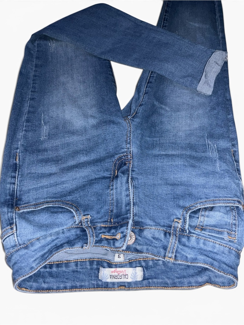 Slim Fit Women's Jeans in Medium Blue Wash - Picture 3 of 5